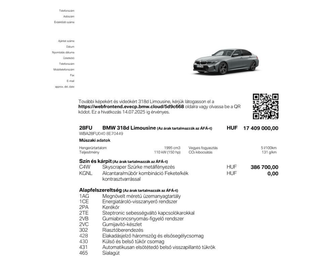 BMW 318d 160Le M Sport Pro + extrák + Service Inclusive (tartós bérlet és vásárlás is) - Image 9