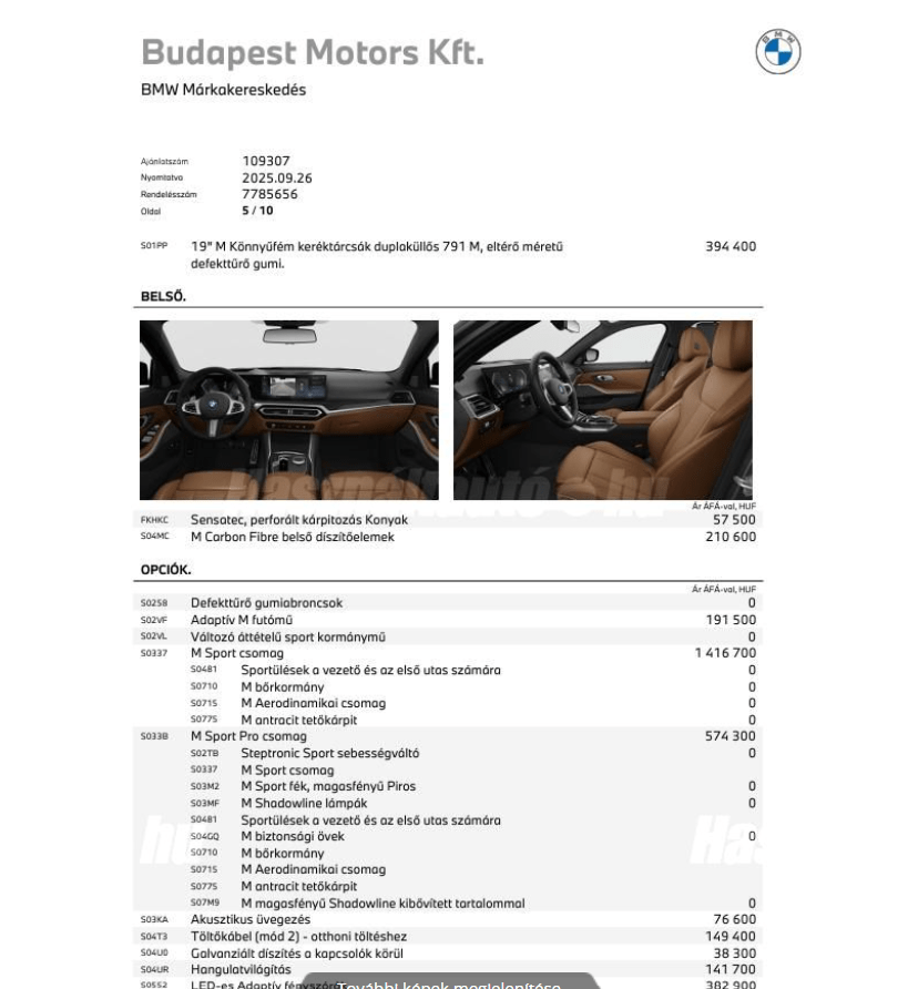 BMW 330 xdrive30e 292Le Touring M Sport Pro full extra + Service Inclusive (tartós bérlet) - Image 25